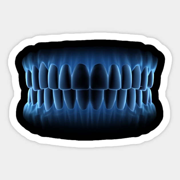 X-Ray Teeth Sticker by FunnyStylesShop